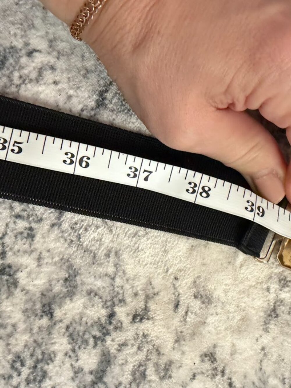 Wide Black Stretch Waist Belt with Gold Statement Buckle - Picture 12 of 13